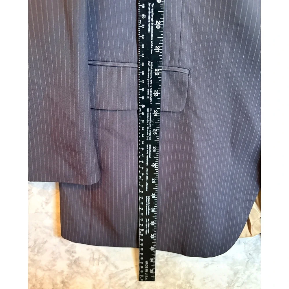 Michael Kors‎ Men's Grey Blue Pinstripe Sports Coat Suit Jacket 44